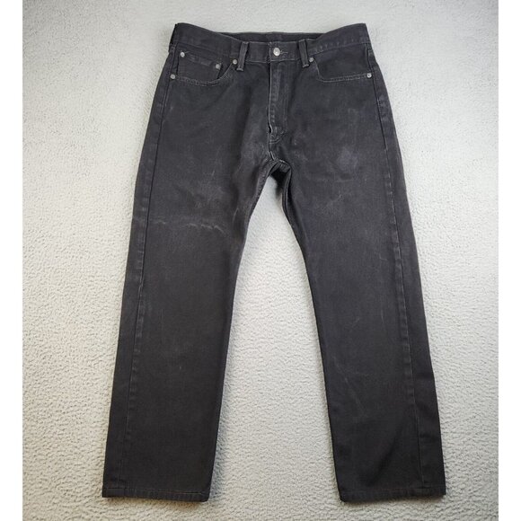 Levi's Other - Levis 505 Black Denim Jeans Mens 36x30 Straight Leg Regular Fit Classic Pants